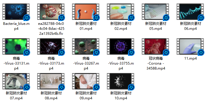 抖音高清新冠病毒短视频相关素材
