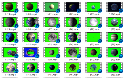 61个太空星球抠像绿幕视频素材大全