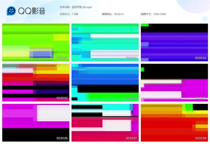 赛博朋克风格信号干扰复古视频素材