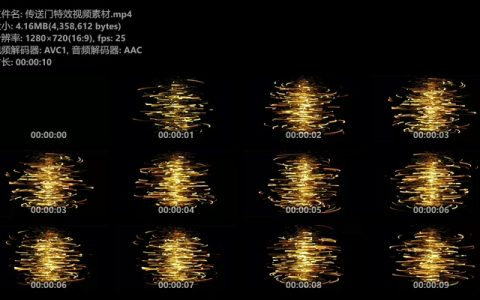 传送门神仙现身特效视频素材