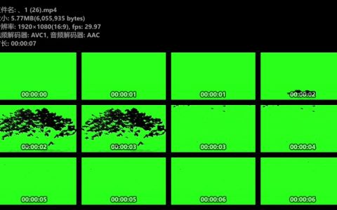 一群乌鸦飞走绿幕视频素材