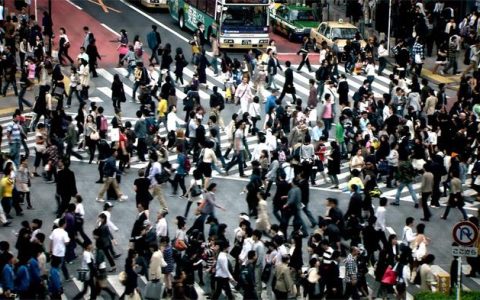 日本东京街道人来人往密集视频素材