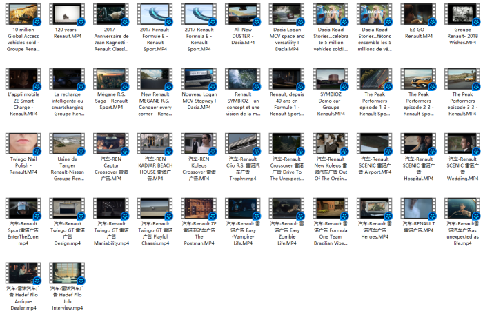 2017-2018雷诺汽车全球创意广告视频合集