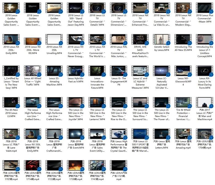 2017-2018雷克萨斯汽车全球创意广告视频合集