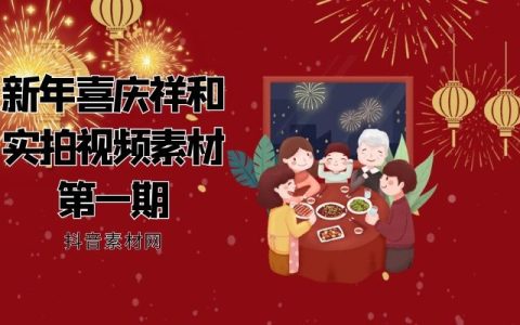 农历新年团聚年味喜庆祥和实拍视频素材（1）