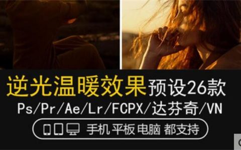 LR预设阳光逆光黄昏人像风光FCPX达芬奇PS手机版APP滤镜PR调色LUT