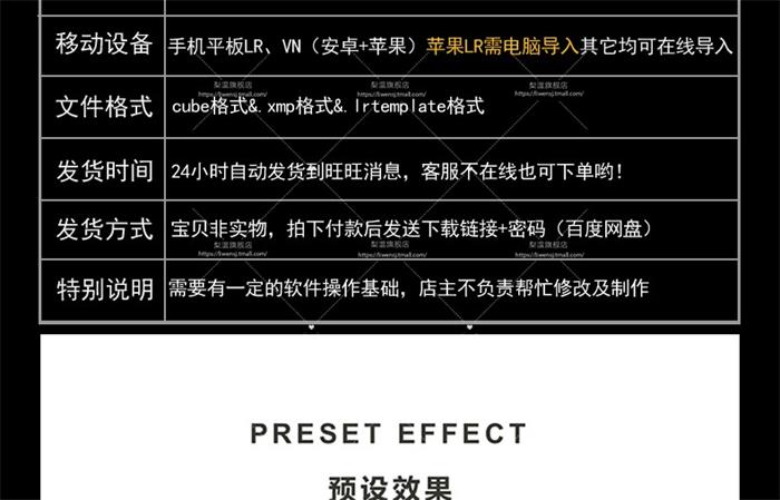 LR预设ins风光人像动物旅拍PS达芬奇FCPX手机版APP滤镜PR调色LUT