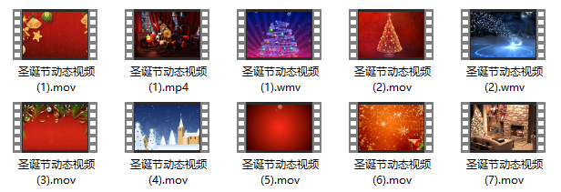 10款圣诞节动态背景精选视频素材模板下载