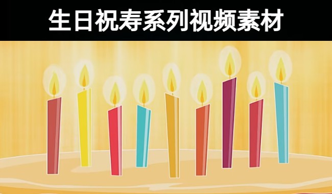 24款精选生日祝福祝寿贺寿寿诞系列片头背景视频素材合集