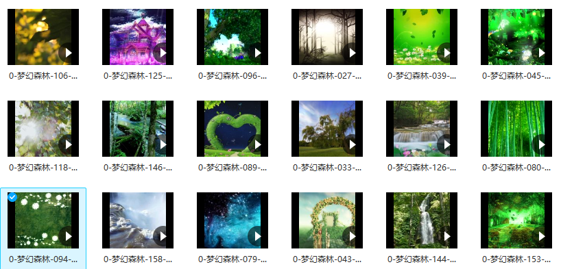 156款-梦幻绿色森林视频素材下载