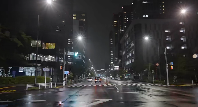 17款-车内固定机位下雨天实拍高清视频素材下载